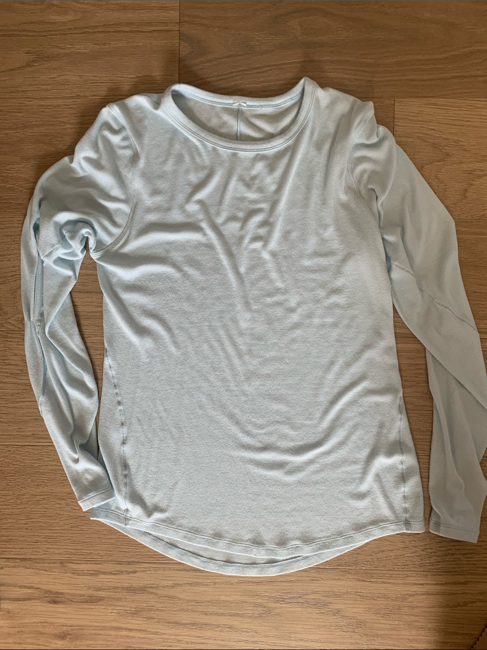 lululemon athletica Pale Blue Long-Sleeve Crewneck Top